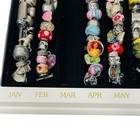 Willabee And Ward Disney Months Of The Year Charm Bracelet With Glass wood Case