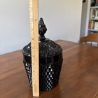 Vintage Indiana Glass Tiara Black Diamond Point Ice Bucket