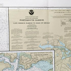 Vtg Noaa Portsmouth Harbor Ma Nh Sounding Chart Nautical  13283 36 x49 
