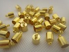 Diy  30 Thirty Gold Metal Round Tassel Leather Cord End Crimp Cap End  6 0  10mm
