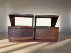 Mid-century Modern Walnut Nightstands - Set Of 2