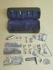 Antique Vtg New Home Sewing Machine Attachments accessories W Original Metal Box
