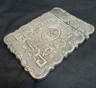 1869 Victorian Memento Mori Skull Pocket Business Card Case Box Engraving Vine