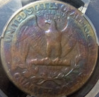 Rainbow      1934 90  Silver Washington Quarter Pcgs Fine Exact Coin