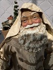 10    Vintage Papier-m  ch   German Inspired Santa Folk Art Figure Decor