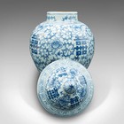 Vintage Decorative Baluster Urn  Chinese  Ceramic  Lidded Vase  Art Deco  C 1930