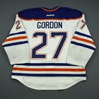 2013-14 Boyd Gordon Edmonton Oilers Game Used Worn Nhl Hockey Jersey Meigray