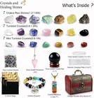 28 Pcs Healing Crystals Set With 7 Chakra Stones  Natural Reiki Meditation Kit