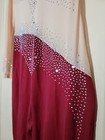 Crystal Jumpsuit Mesh Semi Sheer Bodycon  Pants Romper Open Back One Shoulder 