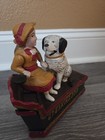 Vintage Antique Cast Iron Mechanical Speaking Dog Money Coin Bank  reproduction