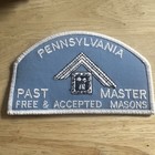 Vintage Past Master Pennsylvania Mason Patch Free   Accepted Nos