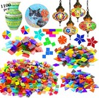 1100 Pcs Mosaic Tiles  Glass Mosaic Tiles For Crafts Bulk  Stained Mosaic Gla   