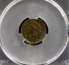 1895 1c Indian Cent Bronze 10  Off Center Strike Error   Cac Unc Cleaned