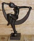 Vintage French Art Deco Style Cold Cast Bronze Dancing Lady