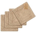 Handcrafted Jute Braided Placemats Set Of 4-100  Jute Placemats 4 Pack