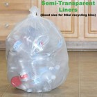 Ccliners 8 Gallon Clear Medium Kitchen Trash Bag 26  L X 22  W  110 Bags 