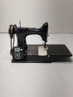 Vintage Singer 221-1 Featherweight Sewing Machine W case Pedal Accessories Works