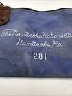 Vintage Nanticoke National Bank Zipper Money Bag With Lock And Key Pa Luzerne