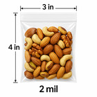 Clear Zip Lock Bags 3x3 3x4 3x5 3x8 3x12 Inch 2 Mil Resealable Poly Plastic Bags