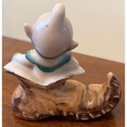 Vintage Pixie Elf In Shoe Figurine Ceramic Hand Painted Japan Mid Century Kitsch