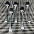 Wm Rogers   Son Mayfair Pattern Set Of  5  Silver Plated Round Soup Spoons