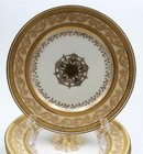 Antique French Limoges Set Of 4 Bread Plates By William Guerin   Co Gilt Floral