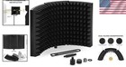 Foldable Microphone Isolation Shield - High-density Sound Absorption For Studios