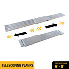 6 Ft  - 9 Ft  Aluminum Telescopic Work Plank  Scaffolding Plank For Step Ladder