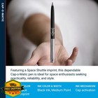 Fisher Space Pen Chrome Cap-o-matic Pressurized Ballpoint Black Ink Med