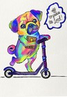 Aceo Original Art Card  Digital Drawing  Pug By Huesofmydimensions