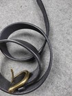 Rrl Double Rl Black Genuine Leather Belt Solid Brass Buckle Vintage Belt Sz30-34