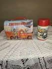 Vintage 1973 Aladdin Emergency  Lunchbox Dome Top W  Thermos Set