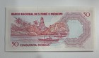 1982 St  Thomas And Prince Island 50 Dobras Banknote