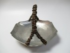 Japanese Antique Vintage Handled Pure Tin Kashiki Sweets Tray
