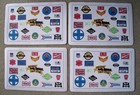 Lot Of 4 Great Train Store Railroad Line Logos Vinyl Place Mats Vintage Mo Pac
