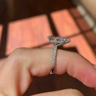 4ct Pear Cut Lab Created Diamond Engagement Ring 14k White Gold Finish