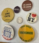 Lot Of Vintage Button Pins Pin Advertising Slogans Tourist Museum Anniversary