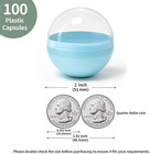 50pcs 2 Inch Colored Vending Machine Capsules  Gumball Machine Capsules