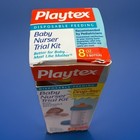     vtg Playtex Orig Nurser Flattopnipple Drop-in8oz  Baby Bottle Freeship    yellow
