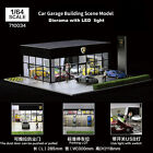 1 64 Diorama Car Garage Model Led Lighting City Building Street View Scene Model