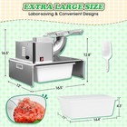 Vnn Commercial Ice Crusher  Electric Snow Cone Maker Shaved Ice Silver 500 Lbs h