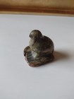 Vintage Canadian Inuit Soapstone Bird Carving Sculpture Signed Dmw 1979 Canada