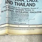 Vietnam Cambodia Laos Thailand 1967 Vintage National Geographic Map G