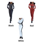 Winter Women Waterproof Ski Snowboard Sport Wear Suit Hooded Fox Fur Jumpsuit