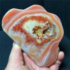 Top 219 3g Natural Polished Silk Banded Lace Agate Crystal Geode Healing A4359