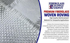 Fiberglass Supply Depot Fiberglass Woven Roving 18 Oz  Plain Weave Cloth 50  Wid