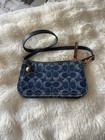 Coach- Penn Mini Signature Denim Shoulder Bag   new 