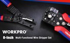 Workpro Wire Stripper Set 8  Multi-tool Stripper 8  Self-adjusting Wire Stripper