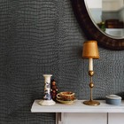 Black Crocodile Textured Peel And Stick Wallpaper Self Adhesive Vinyl Wall Panel