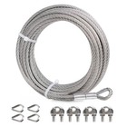  1 4 Inch Stainless Steel Cable Wire Rope     7 X 19 Strands 50ft 1 4 